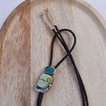 Load image into Gallery viewer, Turquoise and Chrysoprase Bolo Tie
