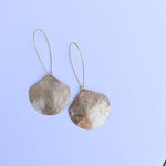 Load image into Gallery viewer, Moon Drop Earrings in Brass
