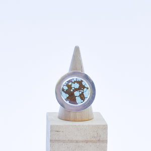 #8 Turquoise Halo Ring size 8
