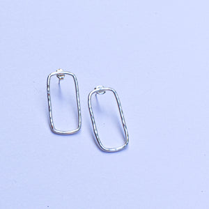 Hammered Rectangle Studs