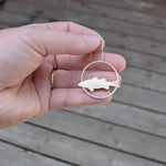 Load image into Gallery viewer, Salmon Hoop Earrings
