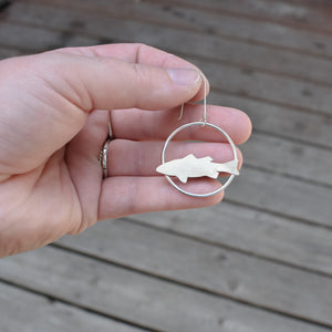 Salmon Hoop Earrings