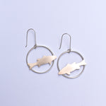 Load image into Gallery viewer, Salmon Hoop Earrings
