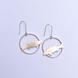 Salmon Hoop Earrings