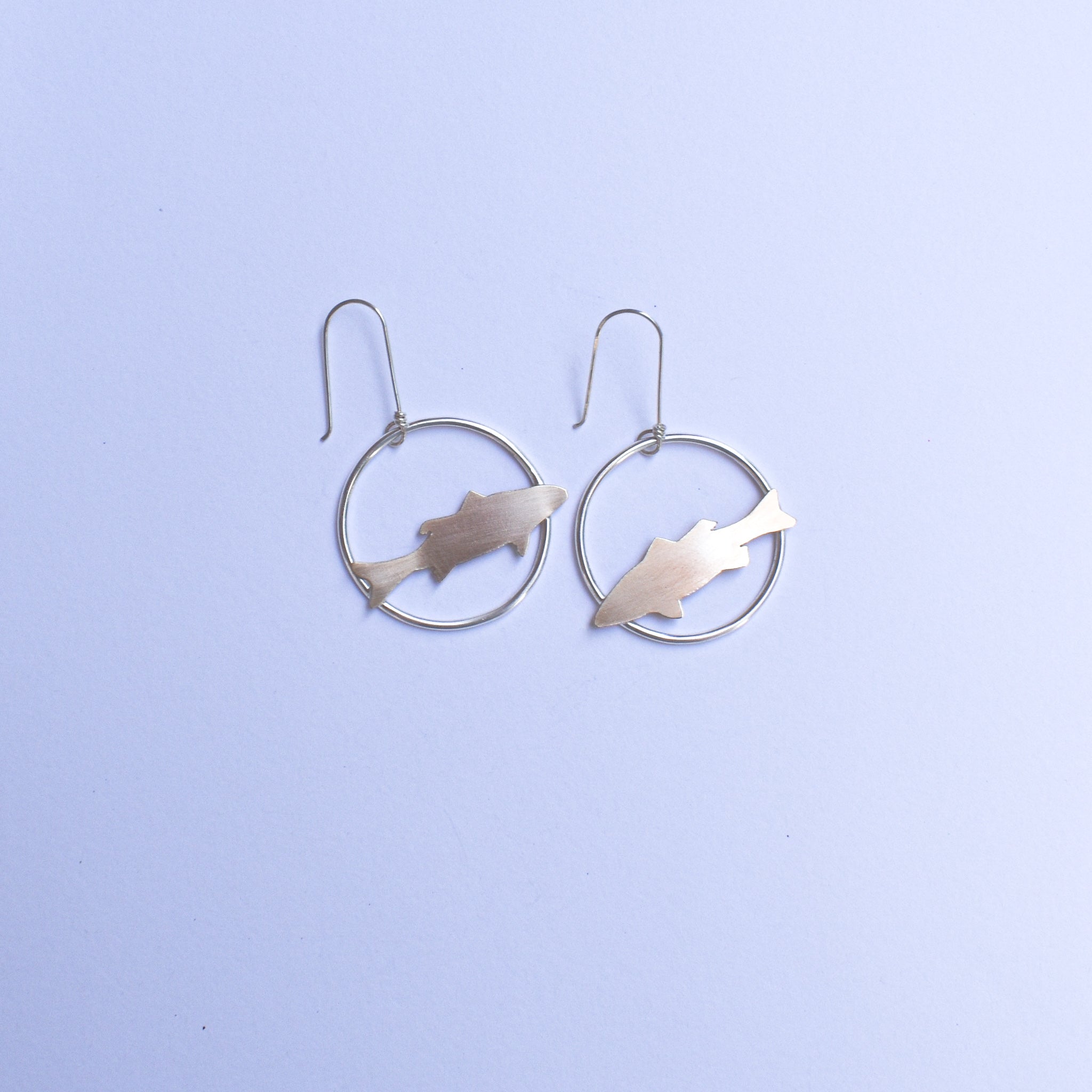 Salmon Hoop Earrings