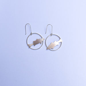 Salmon Hoop Earrings