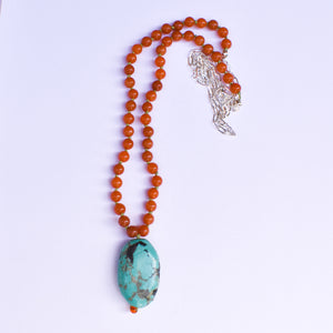 Turquoise Chunk Necklace I