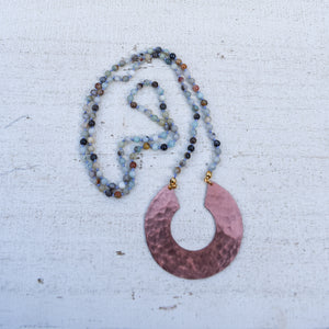 La Luna- Copper and Amazonite