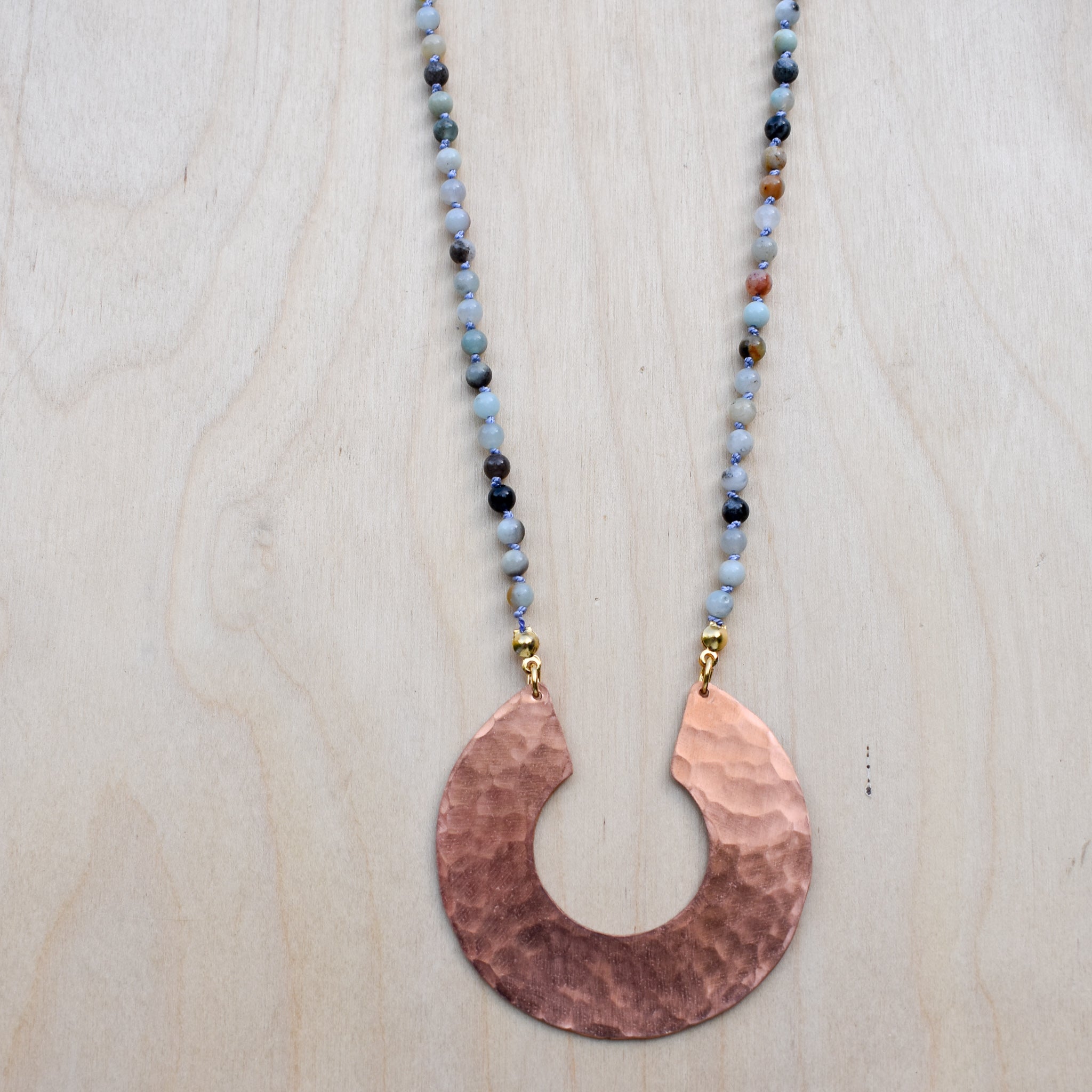 La Luna- Copper and Amazonite