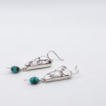Load image into Gallery viewer, Wild Horse Jasper + Nevada Turquoise Earrings
