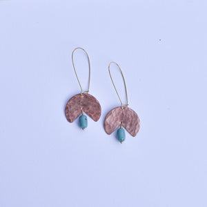 Eclipse Copper + Turquoise Earrings