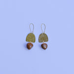 Load image into Gallery viewer, Bell + Stone Earrings
