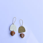 Load image into Gallery viewer, Bell + Stone Earrings
