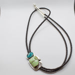 Load image into Gallery viewer, Turquoise and Chrysoprase Bolo Tie
