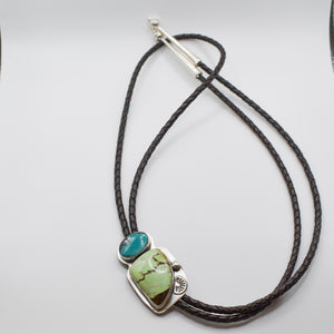 Turquoise and Chrysoprase Bolo Tie