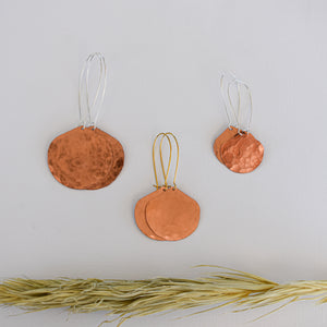 Moon Drop Earrings in Copper